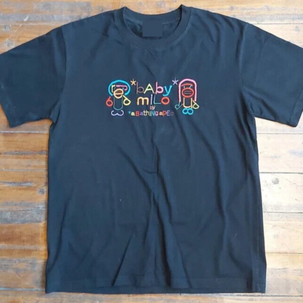 Baby Milo A Bathing APE Black T-shirt